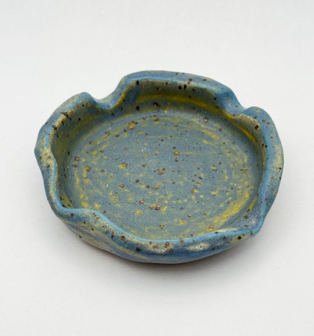 Molted Blue w/ yellow underglaze Minano Ceramics