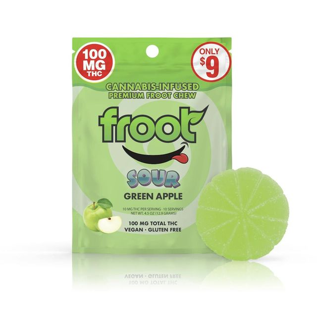 Froot Sour Green Apple 100mg Gummy Froot
