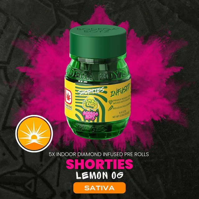 Preroll Infused Joint 0.7g 5pk Shortie Lemon OG Bodega Boyz