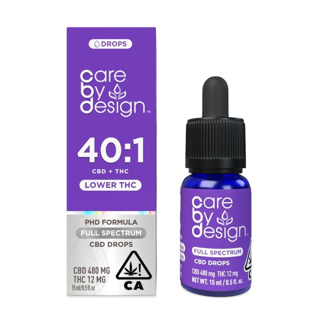 40:1 CBD + Lower THC Full Spectrum CBD Drops 15ml Care By Design