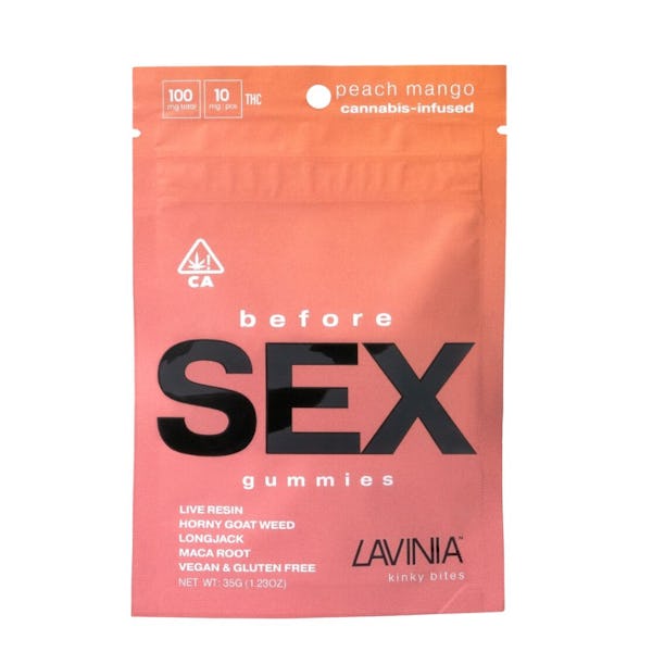 Lavinia Edibles Gummy 100mg Before SEX Papaya Pass