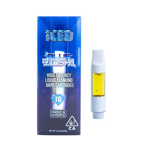 ICED - Vape Cartridge - 1g - Indica - Blue Zushi ICED