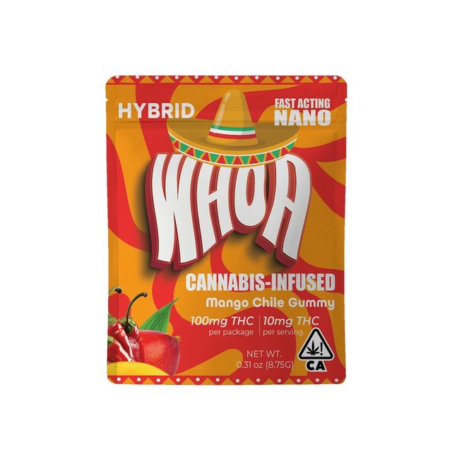 WHOA Edibles Gummy 100mg Hybrid Mango Con Chile (5 WHOA