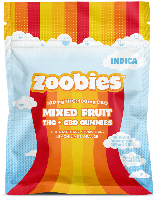 Mixed Fruit 1:1 CBD:THC Hybrid Zoobies