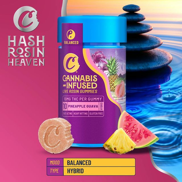 Rosin Gummy Hybrid Hawaiian Rain (Pineapple Guava) Cookies