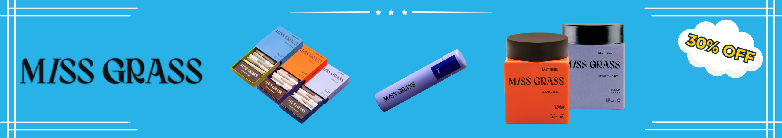 Cannabis Promo, Cannabis Sales, Cannabis Discounts, Cannabis on Sale, 30% Off Miss Grass