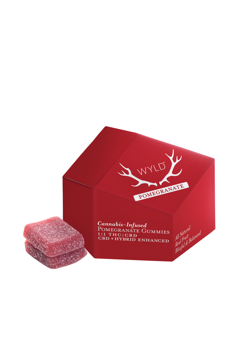 100Mg 10Pk 1:1 Pomegranate THC:CBD Gummies