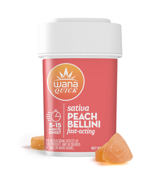 Quick Peach Belini 100Mg 10Pk Soft Lozenges Wana