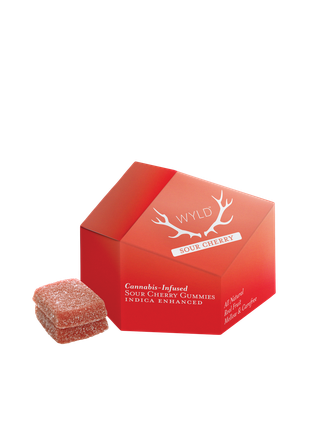 100Mg 10Pk Sour Cherry Gummies Wyld