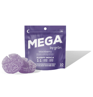1:1 CBN:THC 100Mg Blackberry Gummies Mega