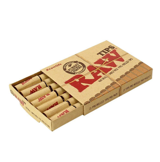 Pre-Rolled Rolling Paper Tips (21 Pack) Raw