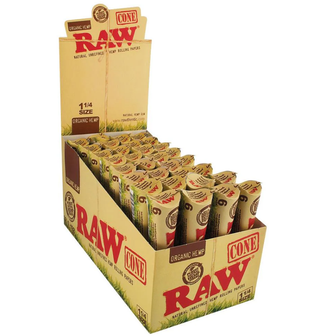 Organic 1 1/4 Inch Pre Rolled Hemp Cones 6pk Raw