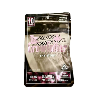 The Growfather Pink Lemonade "Fast Energy" 1:1 THC:CBG Fast Acting Gummies 10 Pack | 100mg