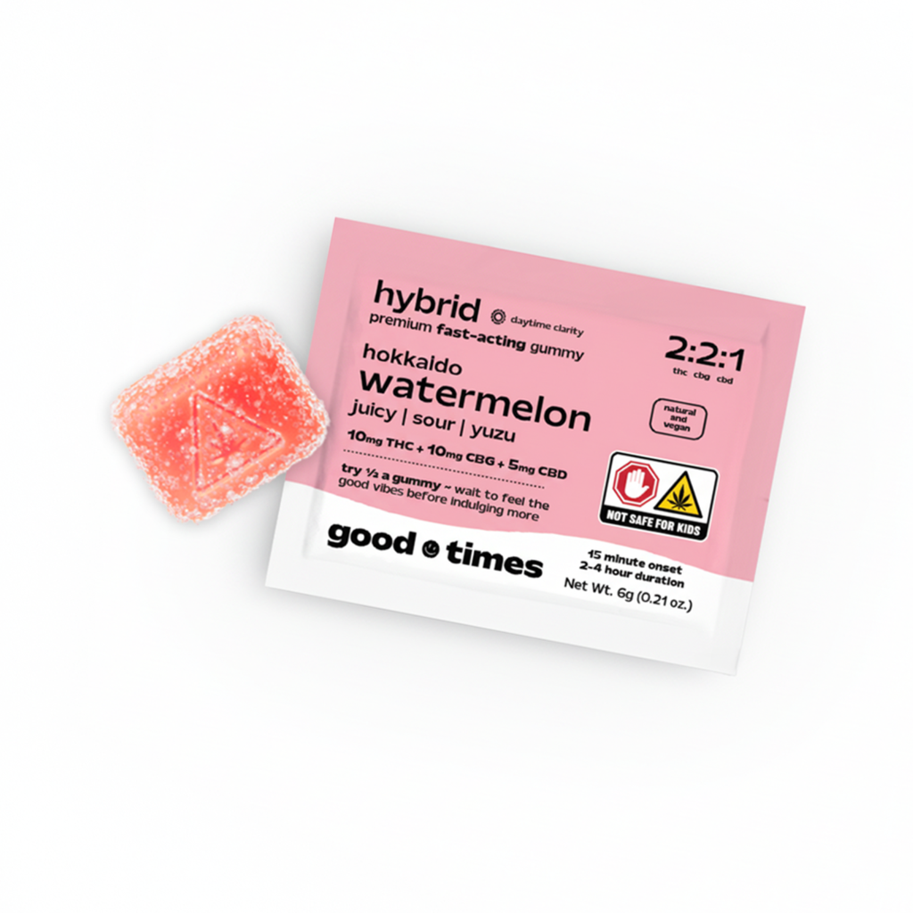 Good Times Hokkaido Watermelon Fast Acting Gummies 10mg single