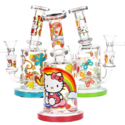 Salutations Kitty Glass Water Pipe Orange Slice 6. Each