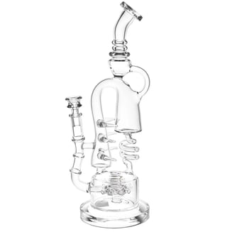 Glass Spiral Recycler Water Pipe 14mm F