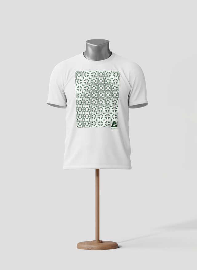 T Shirt - Grid - White Kentucky Alternative Care