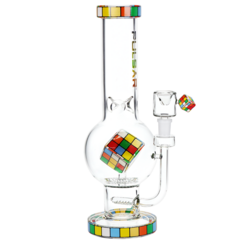 Rubik's Cube Perc Bubble Base Glass Water P