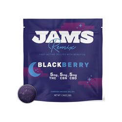 JAMS Fast Acting Blackberry 1:1:1 THC:CBD:CBN Gummies 20pk