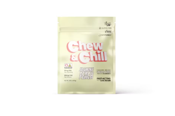 Chew & Chill Jasmine Peach Gummies 100mg/10pk