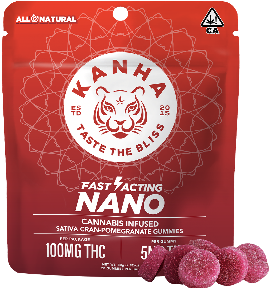 Kanha Cran Pomegranate Nano Gummy 100mg, 10pk