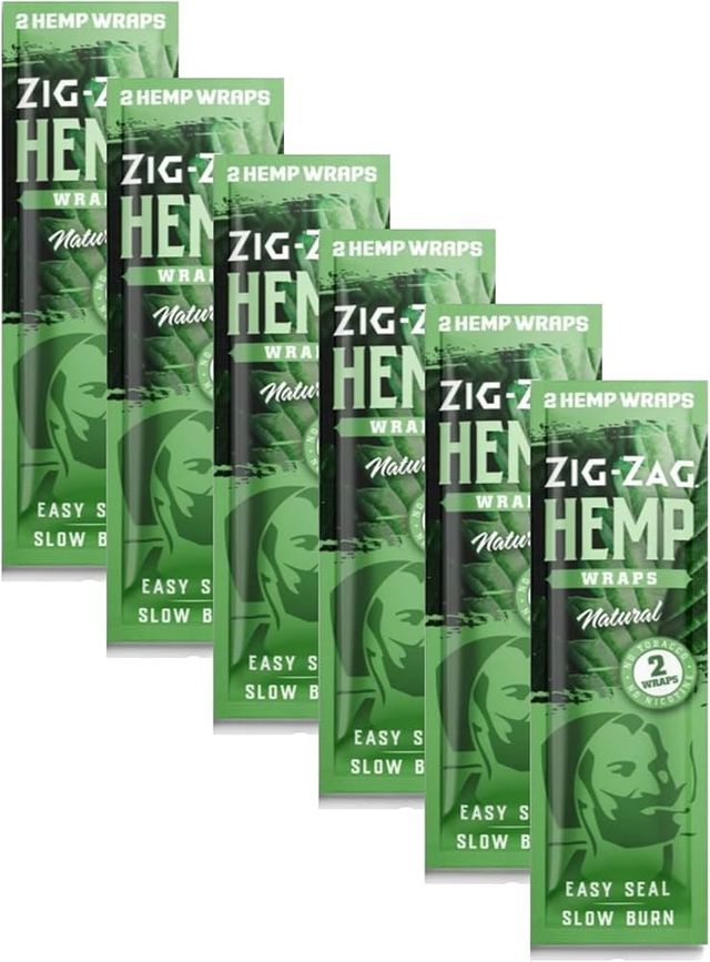 Hemp Wraps - Natural Zig Zag