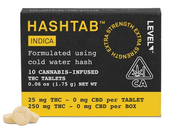 Hashtab Indica 25mg 10 Pack LEVEL