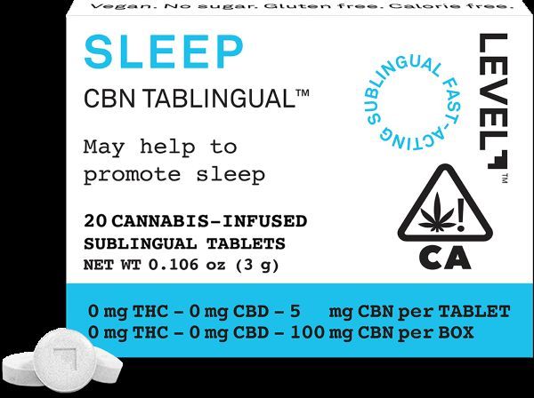 Sleep CBN Tablingual 20 Pack LEVEL