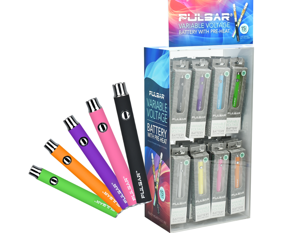 Pulsar Variable Voltage & Preheat Click Button 510 Batter Each