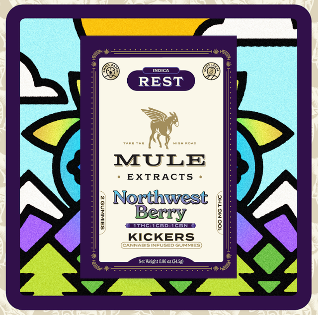 Northwest Berry 1:1:1 THC:CBD:CBN Kicker Mule Extracts