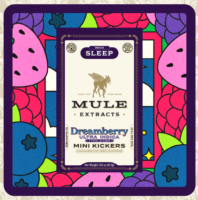 Dreamberry 2:1 CBN:THC Mini Kickers Mule Extracts