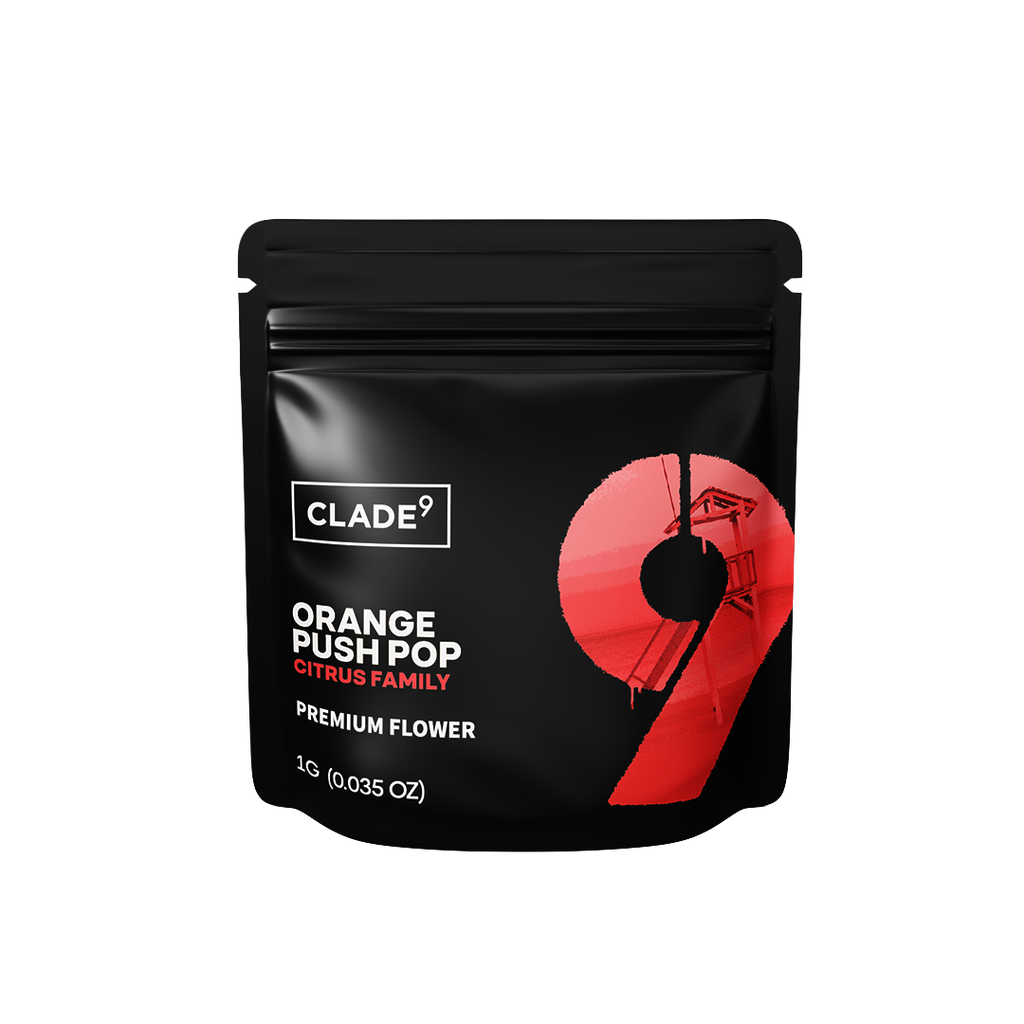 Clade 9 Orange Push Pop Flower 1g