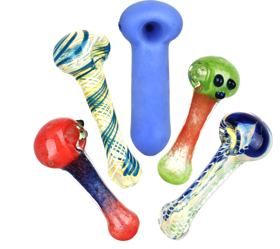 Eccentric Glass Spoon Pipe Assortment to
