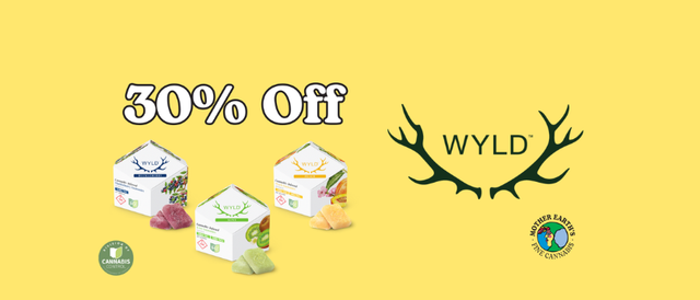 Cannabis Promo, Cannabis Sales, Cannabis Discounts, Cannabis on Sale, 30% Off Wyld