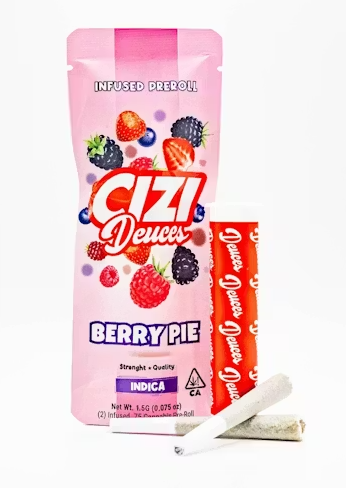 (2) .75G - Infused Pre-Roll - Berry Pie Cizi
