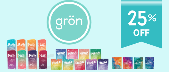 Cannabis Promo, Cannabis Sales, Cannabis Discounts, Cannabis on Sale, 25% Off Grön Edibles