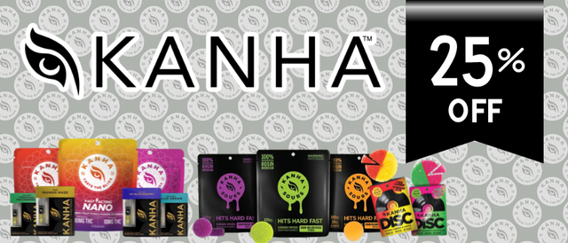 Cannabis Promo, Cannabis Sales, Cannabis Discounts, Cannabis on Sale, 25% Off Kanha Edibles