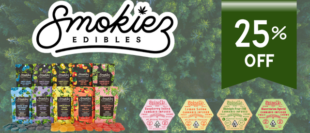 Cannabis Promo, Cannabis Sales, Cannabis Discounts, Cannabis on Sale, 25% Off Smokiez
