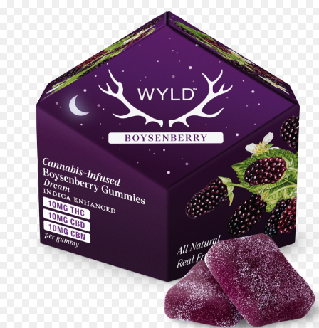 Boysenberry 1:1:1 THC:CBD:CBN Gummies -  100mg WYLD
