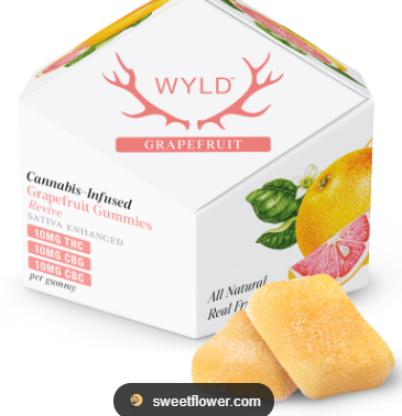 Grapefruit 1:1:1 THC:CBG:CBC Gummies -  100mg WYLD