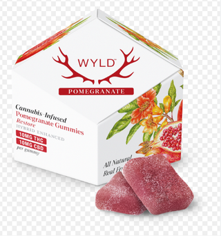 Pomegranate 1:1 THC:CBD Gummies -  100mg  WYLD