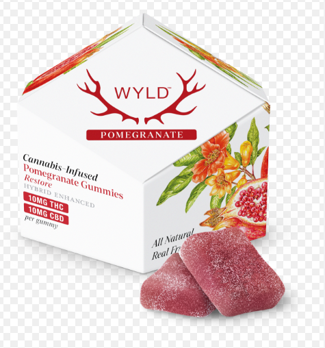 Pomegranate 1:1 THC:CBD Gummies -  100mg  WYLD