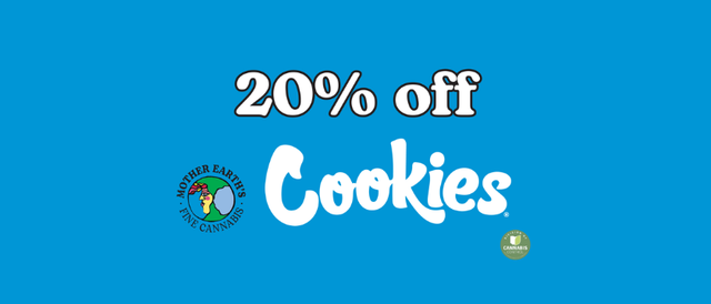Cannabis Promo, Cannabis Sales, Cannabis Discounts, Cannabis on Sale, 20% Off Cookies