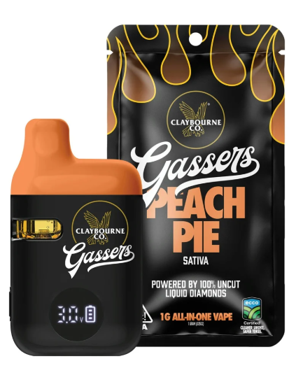 Gassers Vape AIO Peach Pie Claybourne