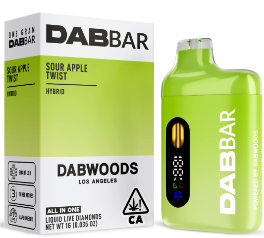 SOUR APPLE TWIST LLD AIO DABBAR 1G Dabwoods