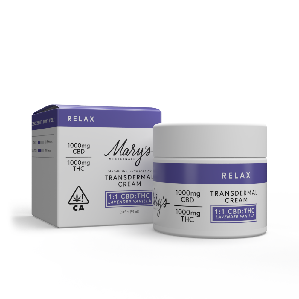 Relax Cream Lavender Vanilla (1000mgCBD:1000mgTHC)