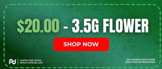 Cannabis Promo, Cannabis Sales, Cannabis Discounts, Cannabis on Sale, $20.00 3.5G Flower