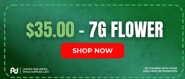 Cannabis Promo, Cannabis Sales, Cannabis Discounts, Cannabis on Sale, $35.00 7G Flower