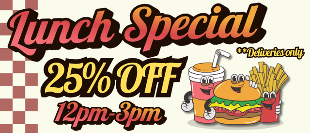 Cannabis Promo, Cannabis Sales, Cannabis Discounts, Cannabis on Sale, LUNCH SPECIAL 25% OFF 12PM-3PM (DELIVERY ONLY)