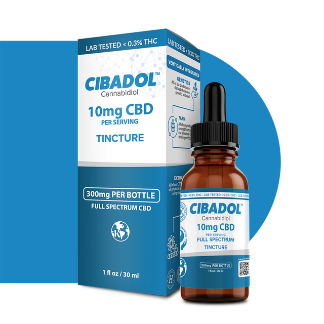 300Mg Full Spectrum CBD Tincture NO THC Cibadol (Hemp)
